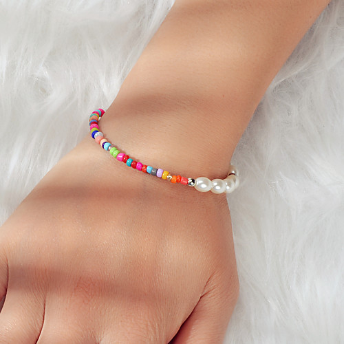 

Women's Pearl Bracelet Classic Sunburst Birthday Basic Baroque Korean Fashion Cute Plastic Bracelet Jewelry Gold / Silver For Party Evening Gift Date Beach Festival
