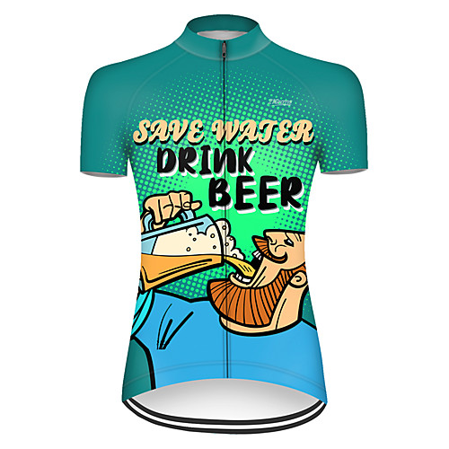 

21Grams Women's Short Sleeve Cycling Jersey Polyester BlueYellow Polka Dot Gradient Oktoberfest Beer Bike Jersey Top Mountain Bike MTB Road Bike Cycling Breathable Quick Dry Ultraviolet Resistant