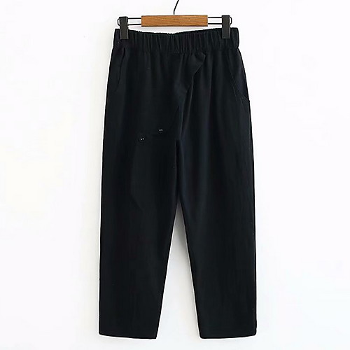 

Women's Basic Loose Chinos Pants - Solid Colored Black Yellow Beige XL / XXL / XXXL