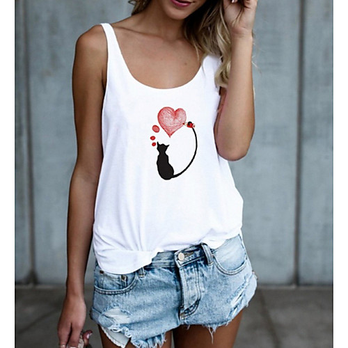 

Women's Animal Tank Top Daily Gym White / Black / Gray