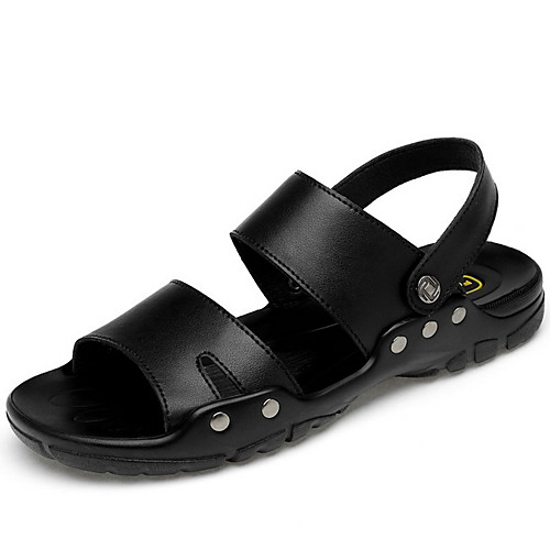 

Men's Summer Outdoor Sandals PU Non-slipping Black