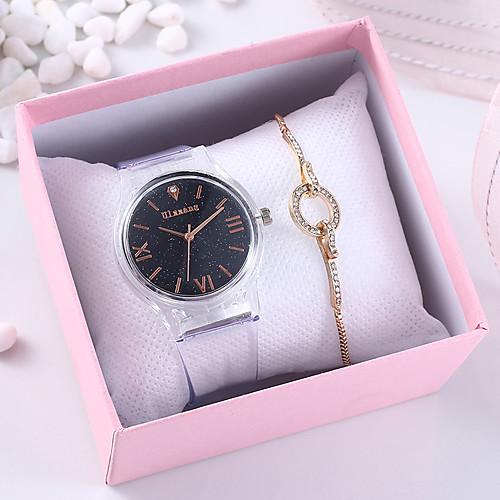 

Women's Quartz Watches New Arrival Fashion Grey Silicone Chinese Quartz White / Black Black Chronograph Cute New Design 2 Piece Analog One Year Battery Life