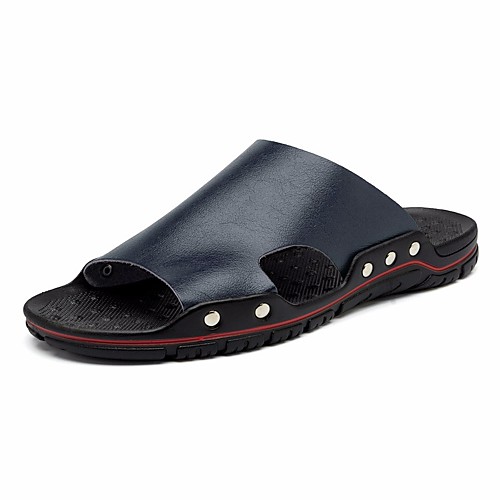 

Women's Sandals Flat Sandal Summer Flat Heel Open Toe Daily PU White / Black / Blue