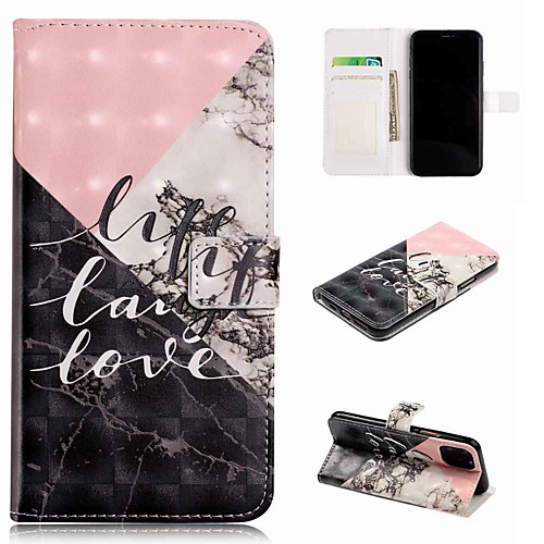 

Case For Apple iPhone 11 / iPhone 11 Pro / iPhone 11 Pro Max Wallet / Card Holder / with Stand Full Body Cases Marble PU Leather / TPU for iPhone SE (2020) / 8 / 8 Plus / X / XS / XR / Xs Max