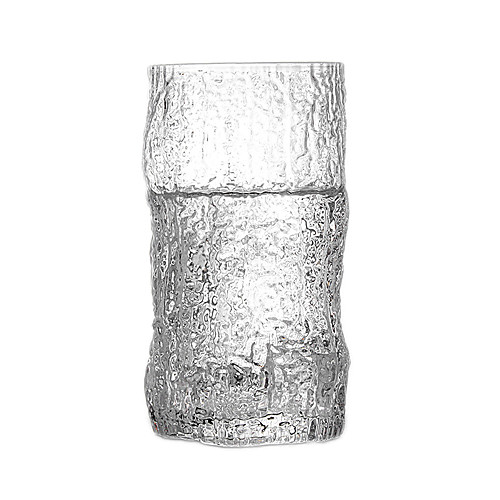 

Crystal translucent transparent PP Ice Glass,Indiana Glass,Tree Bark,Textured daily drinkware 300ml/400ml