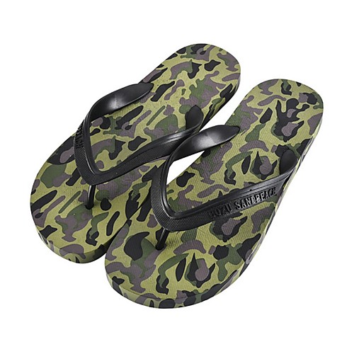 

Men's Summer Outdoor Slippers & Flip-Flops PU Green / Blue
