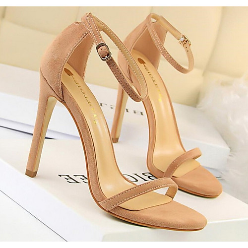 

Women's Sandals Summer Stiletto Heel Pointed Toe Daily PU Almond / Nude / Black