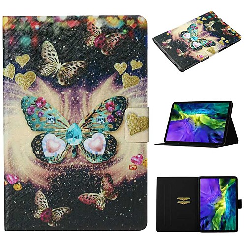 

Case For Apple iPad Air / iPad Mini 3/2/1 / iPad Mini 4 Card Holder / with Stand / Pattern Full Body Cases Butterfly PU Leather For iPad New Air 2019 10.5/Pro 11 2020/Mini 5/iPad 10.2/2017/2018