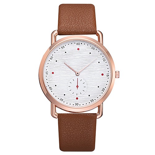 

Men's Dress Watch Quartz Stylish Leather Brown Casual Watch Analog Casual Fashion - BlackGloden WhiteGolden Black One Year Battery Life