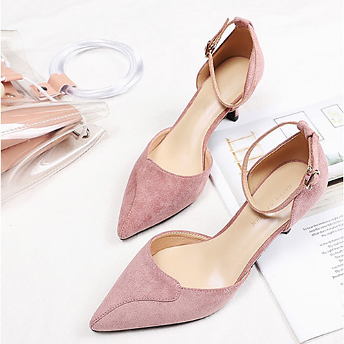 

Women's Heels Summer Stiletto Heel Pointed Toe Daily Suede Nude / Black / Gray