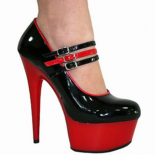

Women's Heels Summer Stiletto Heel Pointed Toe Daily PU Black / Gold / Black / Red