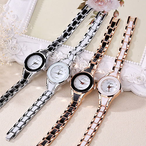 

Ladies Quartz Watches Elegant Fashion Silver Rose Gold Alloy Chinese Quartz White / Black GoldenBlack WhiteGolden New Design Casual Watch 1 pc Analog One Year Battery Life