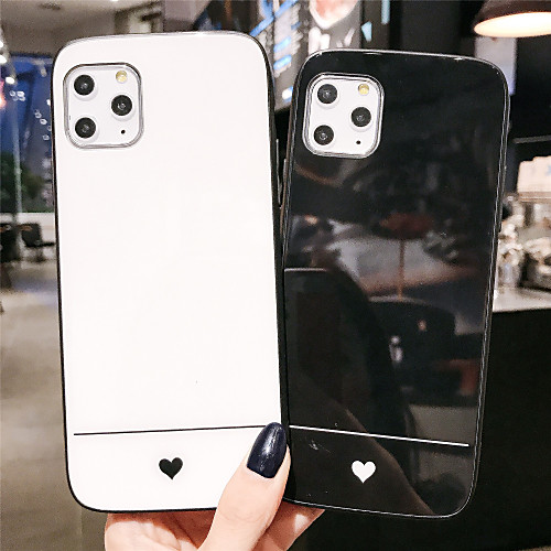 

Tempered Glass Phone Case Heart Pattern for Apple iPhone Case 11 Pro Max X XR XS Max 8 Plus 7 Plus 6 Plus SE(2020) Curve Back Cover