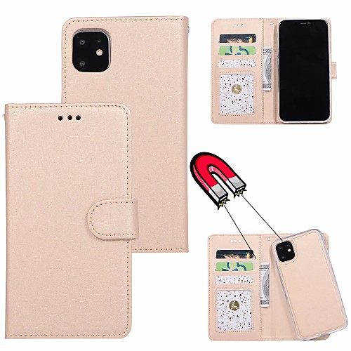 

Case For Apple iPhone 11 / iPhone 11 Pro / iPhone 11 Pro Max Card Holder / Shockproof / Dustproof Back Cover Solid Colored PU Leather / TPU