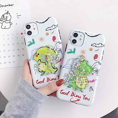 

Case For Apple iPhone 11 / iPhone 11 Pro / iPhone 11 Pro Max Cartoon pattern IMD process TPU material mobile phone case dinosaur quicksand bag
