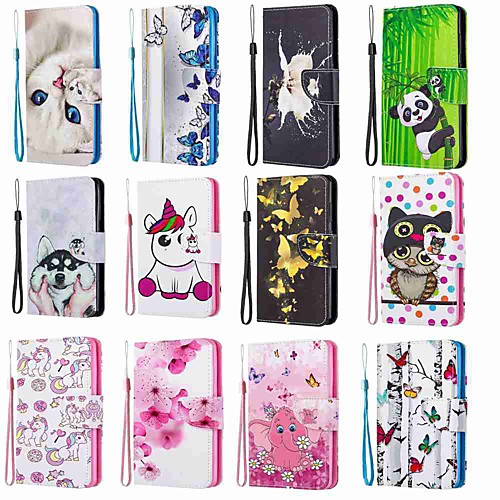 

Case For Huawei P30 / Huawei P30 Pro / Huawei P30 Lite Wallet / Card Holder / with Stand Full Body Cases Blue Butterfly PU Leather / TPU for Huawei Mate 30 Lite / Mate 30 Pro / Y5 2019 / Y6 2019