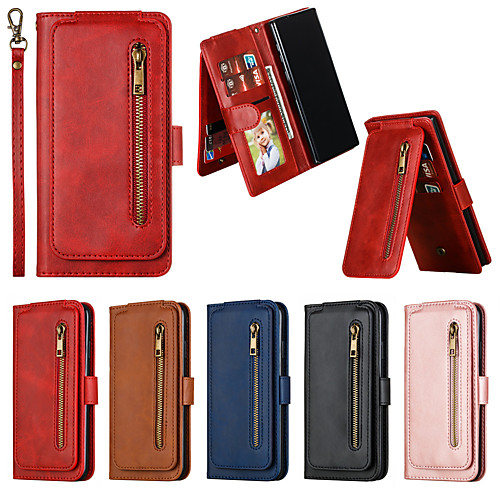 

Case For Samsung Galaxy A10/A10S/A20/A20S/A20E/A30/A30S/A40/A50/A51/A71/A70/A70S/A81/A91 Card Holder / Shockproof / Flip Full Body Cases Solid Colored PU Leather / TPU