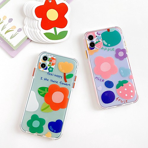 

Case For Apple iPhone 11 / iPhone 11 Pro / iPhone 11 Pro Max Shockproof Back Cover Flower TPU
