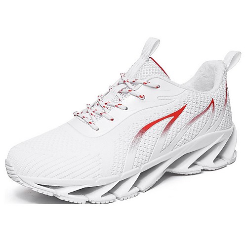 

Men's Summer Outdoor Trainers / Athletic Shoes Mesh Breathable White / Black / Red