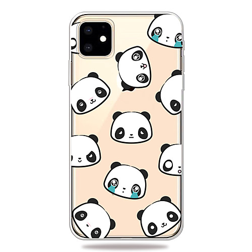 

Case For Apple iPhone 11/11 Pro/11 Pro Max/XS/XR/XS Max/8 Plus/7 Plus/6S Plus/8/7/6/6s/SE/5/5S Transparent Pattern Back Cover Facial Panda Soft TPU