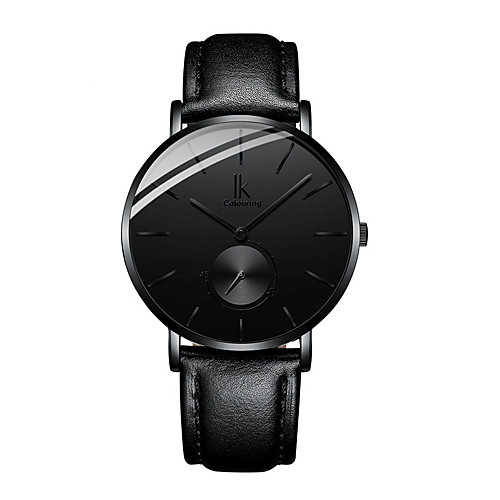 

Men's Mechanical Watch Quartz Genuine Leather Black Water Resistant / Waterproof Analog Casual Fashion - Black Blue Red