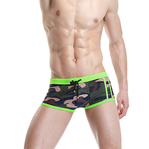 

SEOBEAN Men's Sports Underwear Sport Briefs Sports & Outdoor Boxer Briefs Bottoms Drawstring Elastane Cotton Winter Gym Workout Running Walking Jogging Breathable Soft Sport Black Green / Stretchy