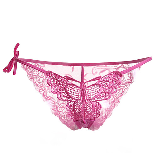 

Women's Lace / Bow / Basic Brief - Normal Mid Waist Purple Blushing Pink Fuchsia One-Size