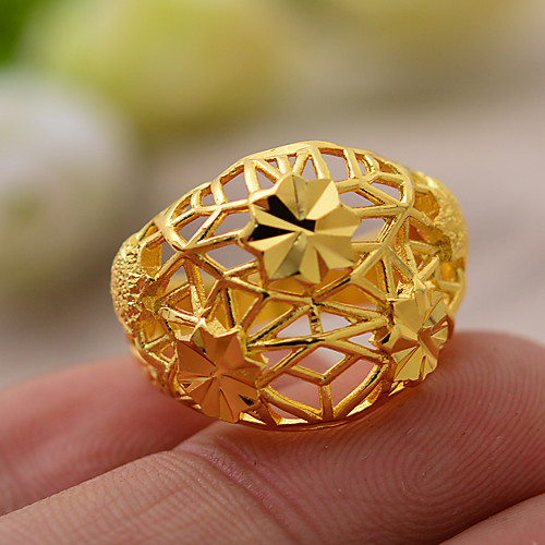 

Women's Ring Wedding Ring Belle Ring 1pc Gold Gold Plated Irregular Statement Stylish Luxury Wedding Party Evening Jewelry