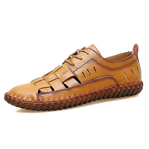 

Men's Fall & Winter Casual Daily Sneakers PU Black / Yellow / Brown