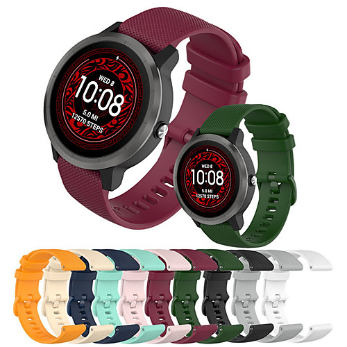 

Silicone Bracelet for Garmin Vivoactive 3 / Forerunner 245M / Forerunner 645 Watchband Smart Watch Replacement for Garmin Vivoactive 3 / 245 / 245M / 645