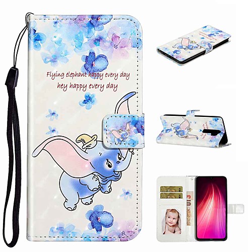

Case For Xiaomi Xiaomi Redmi Note 8 / Xiaomi Redmi Note 8 Pro / Redmi Note 7 Pro Wallet / Card Holder / with Stand Full Body Cases Dumbo PU Leather / TPU for Redmi Note 7