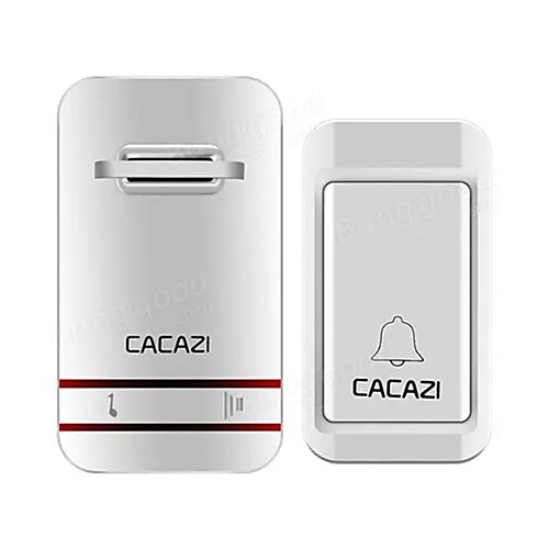 

CACAZI Smart Wireless Self-powered No Batteries Waterproof Doorbell EU/US/UK/AU Plug LED 100-220V 120m Remote 38 Songs