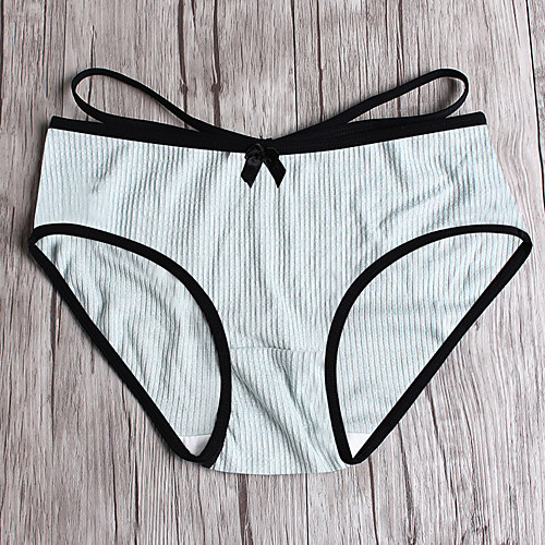 

Women's Bow / Basic Brief - Normal Mid Waist Wine Blushing Pink Green M L