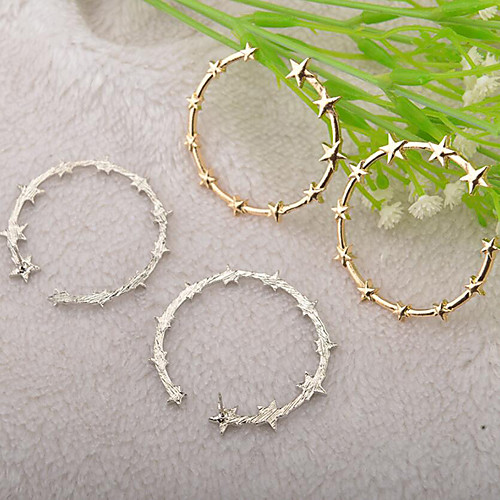 

Women's Earrings Holiday Wedding Birthday Romantic Earrings Jewelry Gold / Silver For Date Street Festival 1 Pair