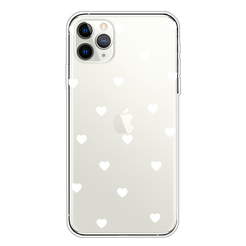 

Case For Apple iPhone 11/11 Pro/11 Pro Max/XS/XR/XS Max/8 Plus/7 Plus/6S Plus/8/7/6/6s/SE/5/5S Transparent Pattern Back Cover Love Heart Soft TPU