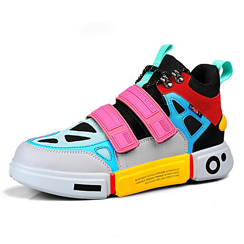 

Women's Trainers / Athletic Shoes Spring / Fall Flat Heel Open Toe Outdoor PU Black / Orange / Rainbow