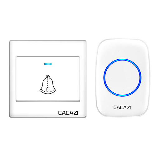 

CACAZI Wireless Home Welcome Doorbell Waterproof 300M Remote US EU UK AU Plug Cordless Door Ring Bell Chime 1 Button 1 Receiver