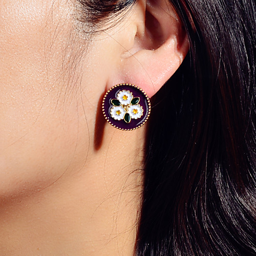 

Women's Earrings Geometrical Petal Vintage European Rock Gothic Hip Hop Earrings Jewelry Purple For Wedding Party Evening Engagement Birthday Promise 1 Pair