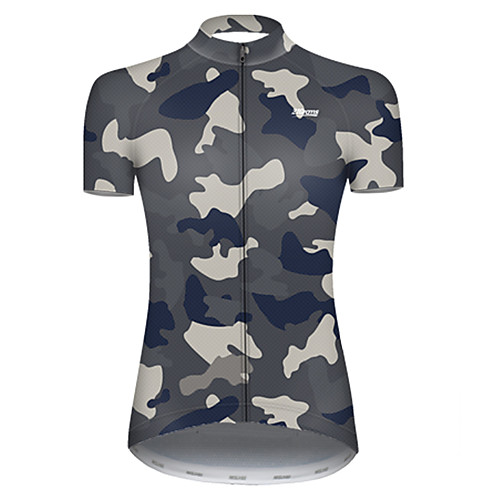 

21Grams Women's Short Sleeve Cycling Jersey Nylon Polyester Camouflage Patchwork Camo / Camouflage Bike Jersey Top Mountain Bike MTB Road Bike Cycling Breathable Quick Dry Ultraviolet Resistant Sports