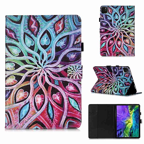 

Case For Apple iPad Pro 11''(2020) / iPad 2019 10.2 / Ipad air3 10.5' 2019 Wallet / Card Holder / with Stand Full Body Cases Spread Flower PU Leather / TPU for iPad Air / iPad 4/3/2 / iPad (2018)