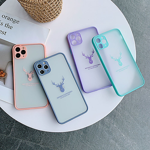 

Cartoon Deer Matte Phone Case For iPhone 11 11Pro 11 Pro Max XS X XR SE 2020 8Plus 7Plus 7 8 6 6S Plus Original Luxury Shockproof Cover Accessory