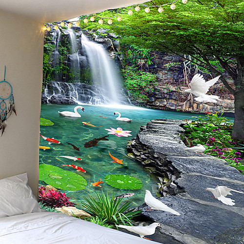 

Beautiful scenery theme tapestries hanging or background cloth decorative cloth 100% polyester fiber fabrics