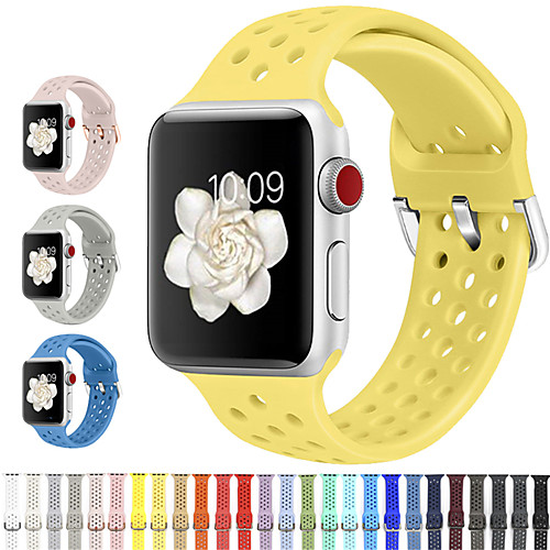 

New Fashion Silicone Strap for Apple Watch Band 38/40mm 42/44mm Series 5 4 Sport Breathable Bracelet for iWatch Band 3 2 1