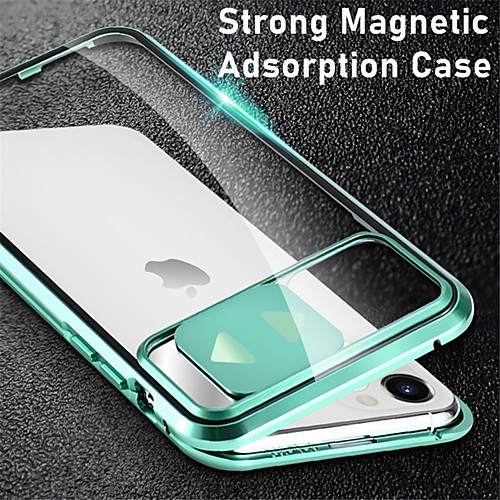 

Phone Case For Apple Full Body Case iPhone 11 iPhone 11 Pro iPhone 11 Pro Max iPhone SE 2020 Mirror Camera Lens Protector Solid Color Tempered Glass Metal