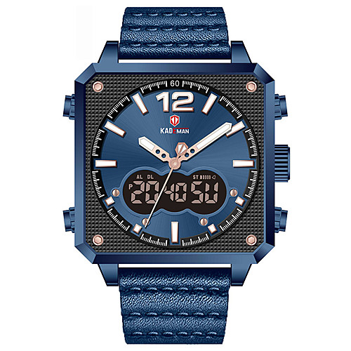

Sport Watch Quartz Modern Style Stylish Genuine Leather Water Resistant / Waterproof Calendar / date / day Noctilucent Analog - Digital Casual Steampunk - Black / Silver Black Blue / Stainless Steel