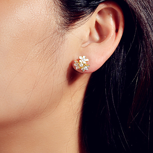

Women's Earrings Geometrical Wedding Petal European Korean Modern Victorian French Earrings Jewelry White For Wedding Party Evening Gift Engagement Beach 1 Pair