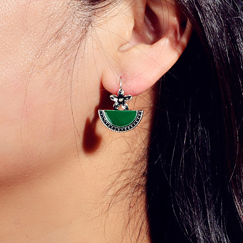 

Women's Earrings Geometrical Wedding Classic Elegant Trendy Modern French Earrings Jewelry Green For Birthday Party Evening Engagement Beach Promise 1 Pair