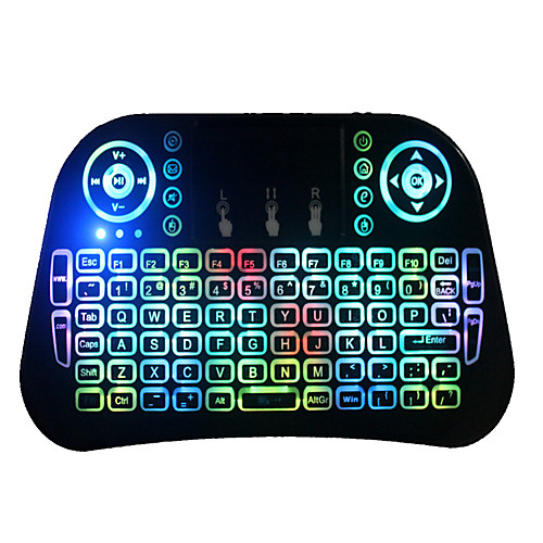 

i10 Mini Keyboard Touch 2.4 g Wireless Keyboard Air Flying Squirrels Run Colorful Lantern With Touch Panel Backlighting