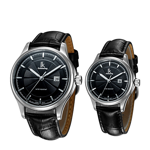

Unisex Dress Watch Minimalist Fashion Leather Chinese Quartz Golden / Brown Black / Silver BlackGloden Water Resistant / Waterproof Calendar / date / day Noctilucent 30 m 1 pc Analog One Year