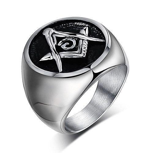 

Men's Men Women Ring 1pc Silver Titanium Steel Round Simple Basic Halloween Formal Jewelry Classic Faith Wearable